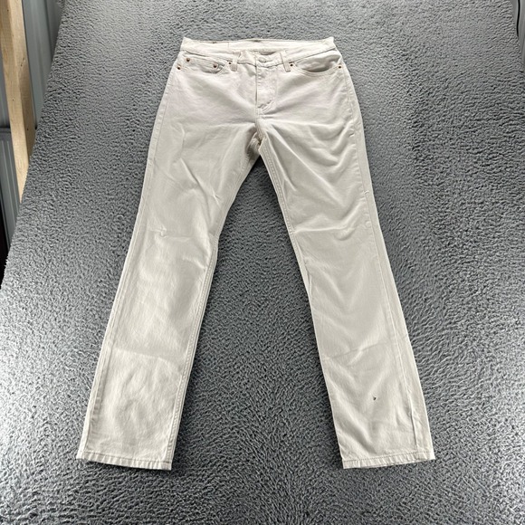 Levis 511 Jeans Mens 32x32 White Cotton Stretch Slim Straight Fit Denim - Picture 1 of 10